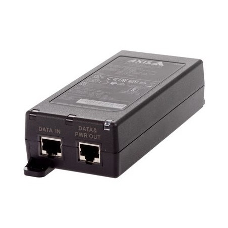 AXIS Midspan - Dávkovač energie - AC 24 / DC 10-28 V - 30 Watt - výstupní konektory: 1 - černá - pro AXIS A1610-B, C1410