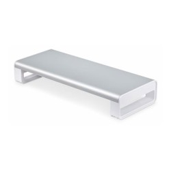 StarTech.com Ergonomic Monitor Riser Stand, 33lb Max, Fixed height 3.5in - Stojánek na monitor - desktop - bílá a stříbrná
