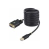 StarTech.com 10ft (3m) USB to Null Modem Serial Adapter Cable, Interchangeable DB9 Screws/Nuts, COM Retention, USB-A to RS232