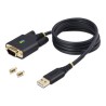 StarTech.com 3ft (1m) USB to Serial Adapter Cable, Interchangeable DB9 Screws/Nuts, COM Retention, USB-A to DB9 RS232, FTDI IC
