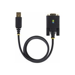 StarTech.com 3ft (1m) USB to Null Modem Serial Adapter Cable, Interchangeable DB9 Screws/Nuts, COM Retention, USB-A to RS232