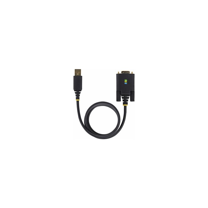StarTech.com 3ft (1m) USB to Null Modem Serial Adapter Cable, Interchangeable DB9 Screws/Nuts, COM Retention, USB-A to RS232