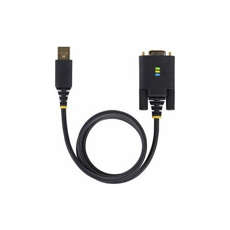 StarTech.com 3ft (1m) USB to Null Modem Serial Adapter Cable, Interchangeable DB9 Screws/Nuts, COM Retention, USB-A to RS232