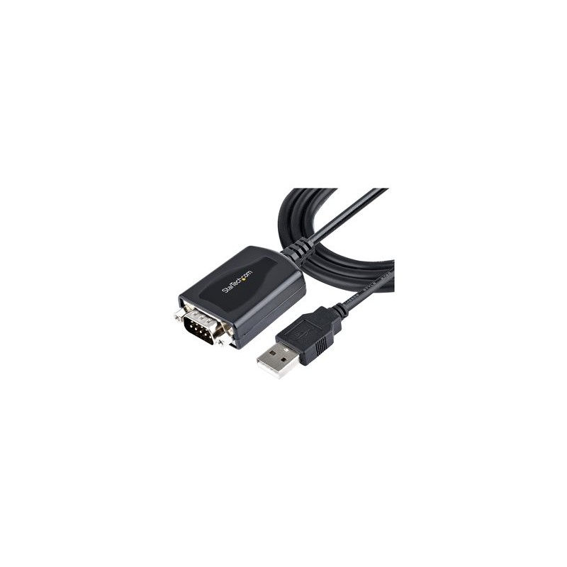 StarTech.com 3ft (1m) USB to Serial Cable with COM Port Retention, DB9 Male RS232 to USB Converter, Straight Through USB to