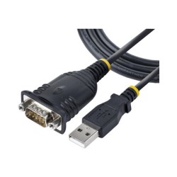 StarTech.com 3ft (1m) USB to Serial Cable, DB9 Male RS232 to USB Converter, USB to Serial Adapter for
