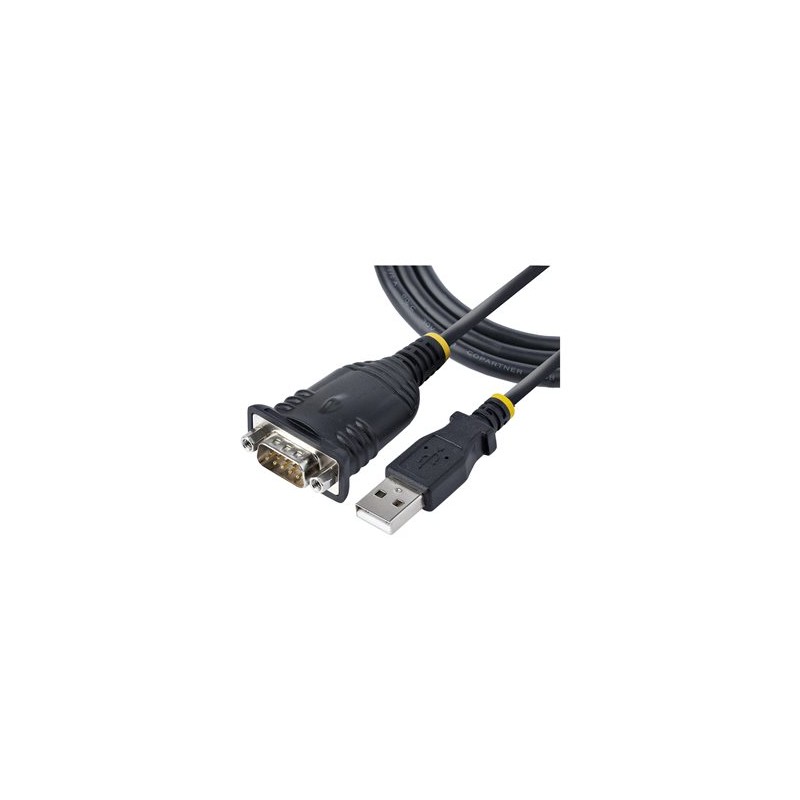 StarTech.com 3ft (1m) USB to Serial Cable, DB9 Male RS232 to USB Converter, USB to Serial Adapter for