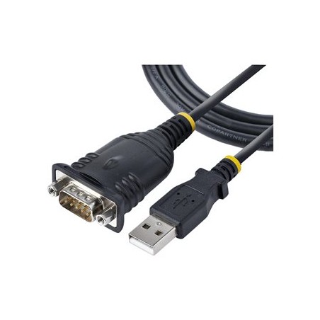 StarTech.com 3ft (1m) USB to Serial Cable, DB9 Male RS232 to USB Converter, USB to Serial Adapter for