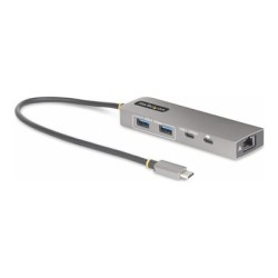 StarTech.com 3-Port USB-C Hub with 2.5 Gigabit Ethernet and 100W Power Delivery Passthrough Laptop Charging, USB-C to 2x