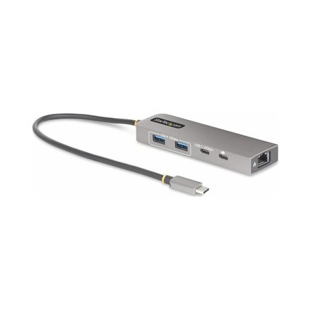 StarTech.com 3-Port USB-C Hub with 2.5 Gigabit Ethernet and 100W Power Delivery Passthrough Laptop Charging, USB-C to 2x