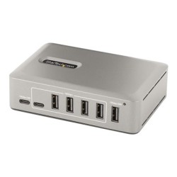 StarTech.com 10-Port USB-C Hub, 8x USB-A + 2x USB-C, Self-Powered w/ 65W Power Supply, USB 3.1 10Gbps Hub w/ BC1.2 Charging