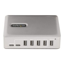 StarTech.com 7-Port USB-C Hub, 5x USB-A + 2x USB-C, Self-Powered w/ 65W Power Supply, USB 3.1 10Gbps Hub w/ BC1.2 Charging