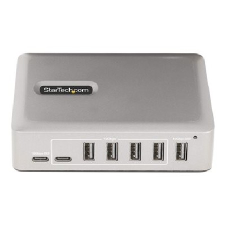 StarTech.com 7-Port USB-C Hub, 5x USB-A + 2x USB-C, Self-Powered w/ 65W Power Supply, USB 3.1 10Gbps Hub w/ BC1.2 Charging