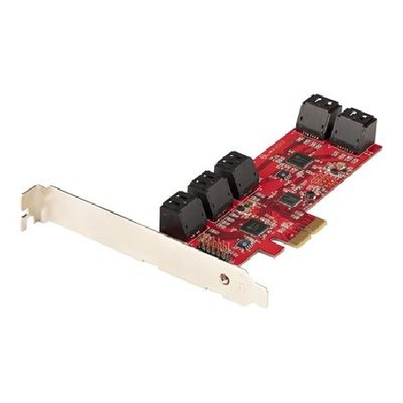 StarTech.com SATA PCIe Card, 10 Port PCIe SATA Expansion card, 6Gbps SATA Card, Low/Full Profile, Stacked SATA Connectors