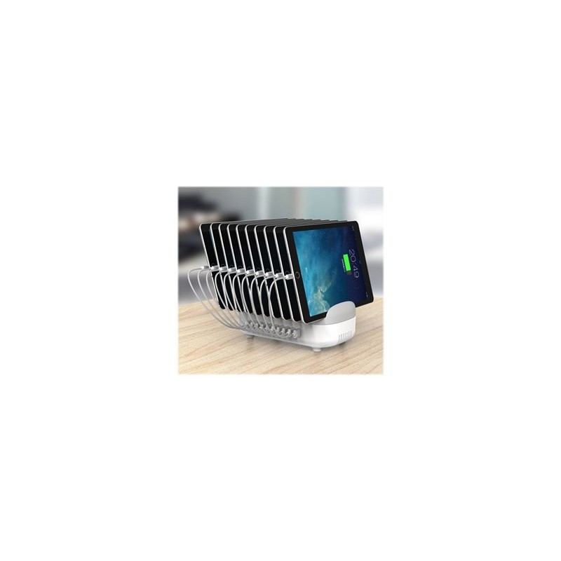 Compulocks 10 Ports USB Charging Dock Station With EU Plug - Dobíjecí stanice - 120 Watt - 2.4 A - 10 výstupní konektory (USB)