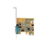 StarTech.com PCI Express Serial Card, PCIe to RS232 (DB9) Serial Interface Card, PC Serial Card with 16C1050 UART, Standard or