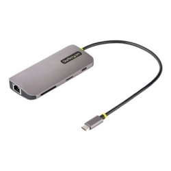 StarTech.com USB C Multiport Adapter, 4K 60Hz HDMI Video, 3 Pt 5Gbps USB-A Hub, 100W Power Delivery Pass-Through, GbE