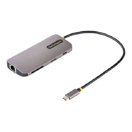 StarTech.com USB C Multiport Adapter, 4K 60Hz HDMI Video, 3 Pt 5Gbps USB-A Hub, 100W Power Delivery Pass-Through, GbE