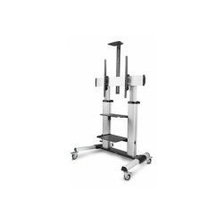 StarTech.com Rolling TV Cart/Stand On Wheels, Up to 100inch/220lb Screens - Vozík - pro plochý panel - plast, hliník, ocel