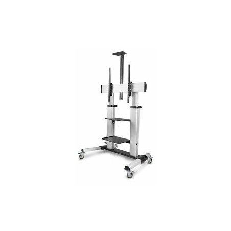 StarTech.com Rolling TV Cart/Stand On Wheels, Up to 100inch/220lb Screens - Vozík - pro plochý panel - plast, hliník, ocel