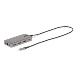 StarTech.com USB-C Triple-Monitor Multiport Adapter, Dual 4K 60Hz + 4k 30Hz HDMI & DisplayPort, 3-Port USB 10Gbps Hub, 100W