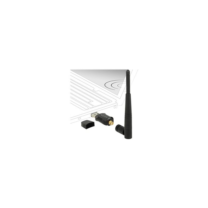 Delock USB 2.0 Dual Band WLAN ac/a/b/g/n Stick - Síťový adaptér - USB 2.0 - Wi-Fi 5 - černá