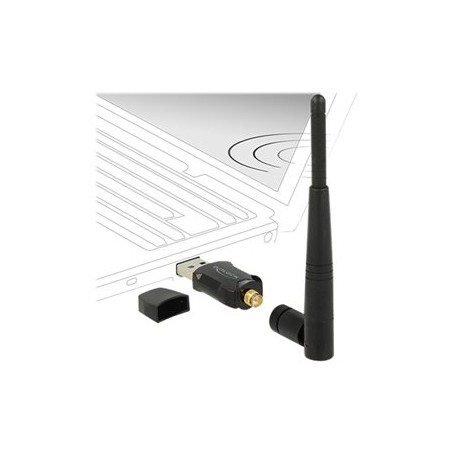 Delock USB 2.0 Dual Band WLAN ac/a/b/g/n Stick - Síťový adaptér - USB 2.0 - Wi-Fi 5 - černá