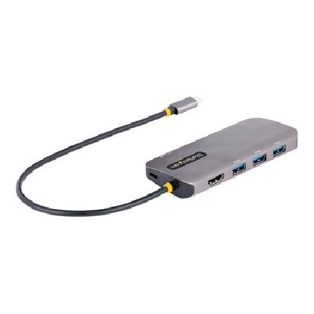 StarTech.com USB C Multiport Adapter, 4K 60Hz HDMI Video, 3-Port 5Gbps USB-A 3.2 Hub, 100W Power Delivery Passthrough, GbE, USB