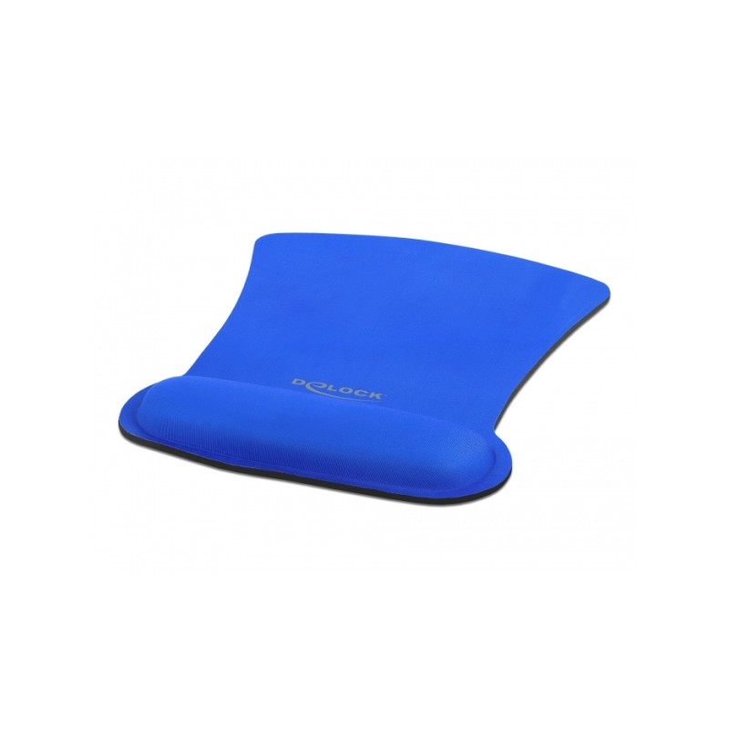 Delock Ergonomic - Podložka pro myš s polštářkem pro zápěstí - modrá