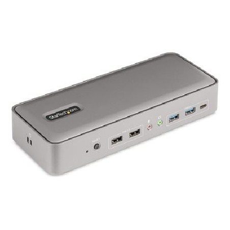 StarTech.com Dual-Laptop USB-C KVM Docking Station, Dual Monitor 4K 60Hz DisplayPort Dock, 5-Port USB Hub, GbE, 90W/45W Power