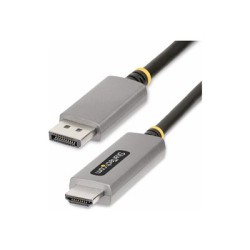 StarTech.com 6ft (2m) DisplayPort to HDMI Adapter Cable, 8K 60Hz, 4K 144Hz, HDR10, DP 1.4 to HDMI 2.1 Active Video Converter