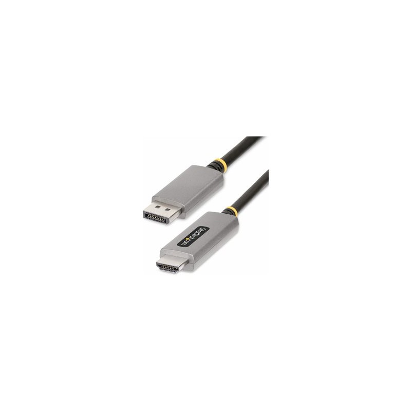 StarTech.com 6ft (2m) DisplayPort to HDMI Adapter Cable, 8K 60Hz, 4K 144Hz, HDR10, DP 1.4 to HDMI 2.1 Active Video Converter