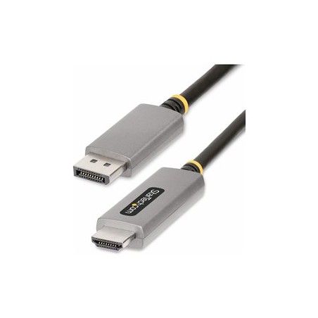 StarTech.com 6ft (2m) DisplayPort to HDMI Adapter Cable, 8K 60Hz, 4K 144Hz, HDR10, DP 1.4 to HDMI 2.1 Active Video Converter