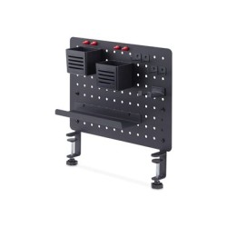 StarTech.com Clamp-On Pegboard with Accessories, 16.5 x 12.5in (42 x 32cm), Steel Pegboard, Desktop Storage Organizer, Desk