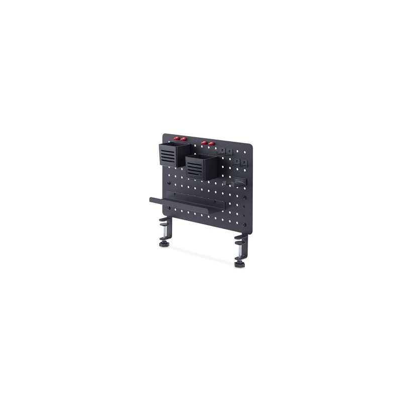 StarTech.com Clamp-On Pegboard with Accessories, 16.5 x 12.5in (42 x 32cm), Steel Pegboard, Desktop Storage Organizer, Desk