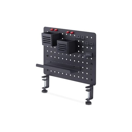 StarTech.com Clamp-On Pegboard with Accessories, 16.5 x 12.5in (42 x 32cm), Steel Pegboard, Desktop Storage Organizer, Desk