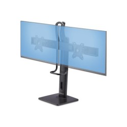 StarTech.com Crossbar Dual Monitor Desk Stand, Double 27inch Screens/VESA - Stojan - pro 2 monitory - plast, hliník, ocel