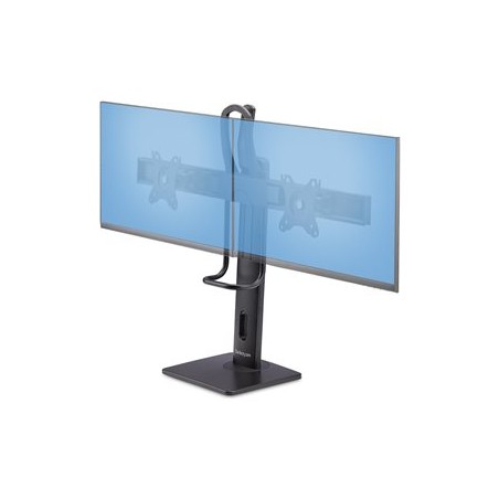 StarTech.com Crossbar Dual Monitor Desk Stand, Double 27inch Screens/VESA - Stojan - pro 2 monitory - plast, hliník, ocel