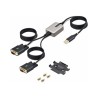 StarTech.com 13ft (4m) 2-Port USB to Serial Adapter Cable, Interchangeable DB9 Screws/Nuts, COM Retention, USB-A to DB9 RS232