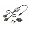 StarTech.com 2ft (60cm) 2-Port USB to Serial Adapter Cable, Interchangeable DB9 Screws/Nuts, COM Retention, USB-A to DB9 RS232