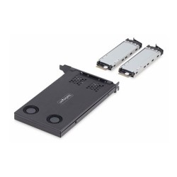 StarTech.com Dual-Bay M.2 NVMe SSD Removable Mobile Rack for PCIe x8 Slot - Adaptér rozhraní - M.2 - M.2 NVMe Card / PCIe