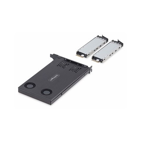 StarTech.com Dual-Bay M.2 NVMe SSD Removable Mobile Rack for PCIe x8 Slot - Adaptér rozhraní - M.2 - M.2 NVMe Card / PCIe