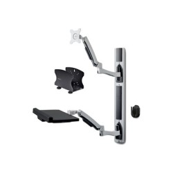 StarTech.com Wall Mount Workstation, VESA Mount For 32" Monitors (22lb/10kg), Fully Articulating Arms For Single Monitor Mount