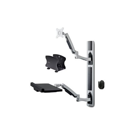 StarTech.com Wall Mount Workstation, VESA Mount For 32" Monitors (22lb/10kg), Fully Articulating Arms For Single Monitor Mount