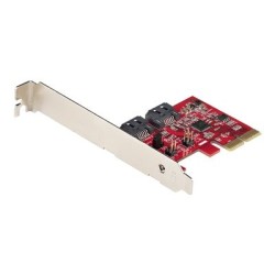 StarTech.com SATA PCIe Card, 2 Port PCIe SATA Expansion card, 6Gbps SATA Card, Full/Low Profile, PCI Express to SATA Adapter