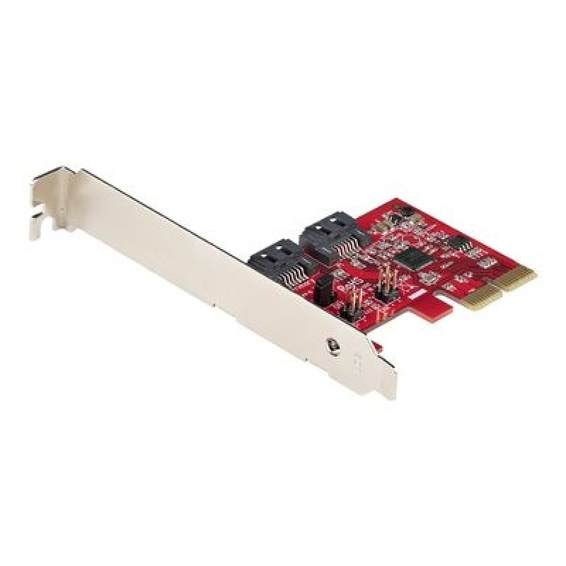 StarTech.com SATA PCIe Card, 2 Port PCIe SATA Expansion card, 6Gbps SATA Card, Full/Low Profile, PCI Express to SATA Adapter
