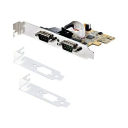 StarTech.com 2-Port PCI Express Serial Card, Dual Port PCIe to RS232 (DB9) Serial Interface Card, 16C1050 UART, Standard or Low