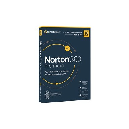 Norton 360 Premium - Pro Tech Data - licence na předplatné (1 rok) - 10 zařízení, cloudové úložiště 75 GB - stažení - ESD