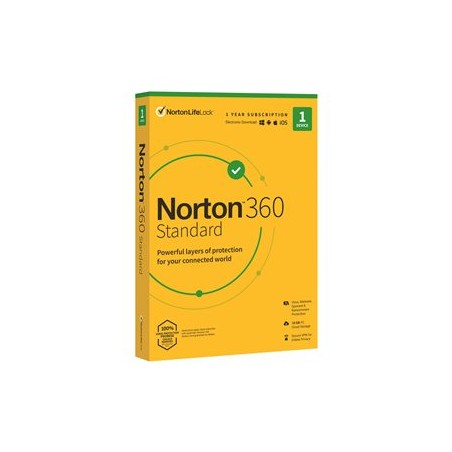 Norton 360 Standard - Pro Tech Data - licence na předplatné (1 rok) - 1 zařízení, cloudové úložiště 10 GB - stažení - ESD