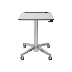 Ergotron LearnFit Tall - Stůl pro práce ve stoje - mobilní - hranatý - bílá - stříbrná základna