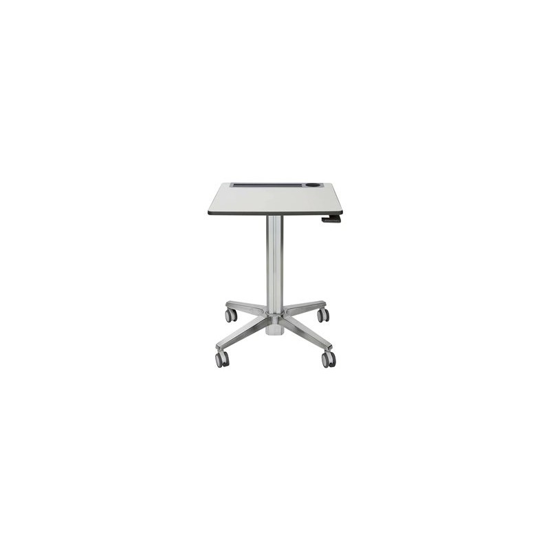 Ergotron LearnFit Tall - Stůl pro práce ve stoje - mobilní - hranatý - bílá - stříbrná základna